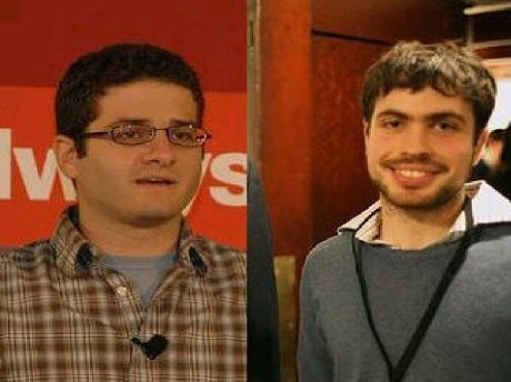 Facebook co-founder Dustin Moskovitz (left) and Justin Rosenstein 