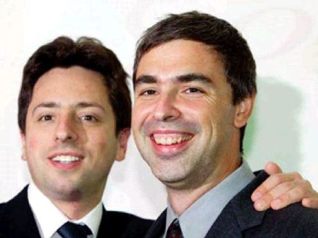 Sergei Brin and Larry Page -"the Jewish boys from Google" (man beachte die typischen Nasen) 